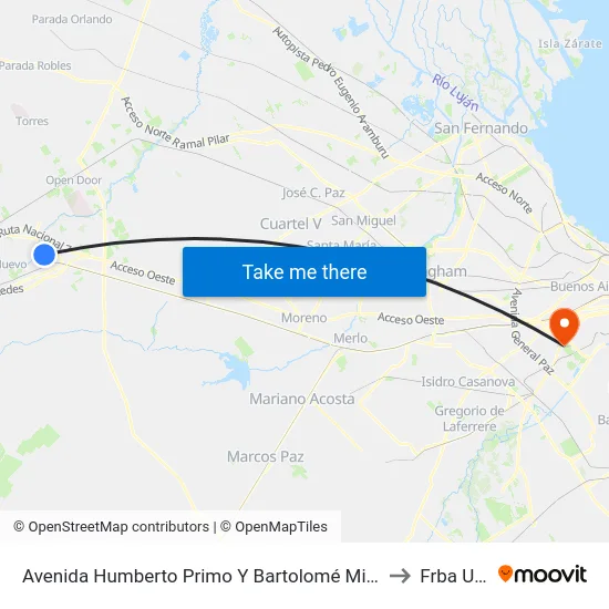 Avenida Humberto Primo Y Bartolomé Mitre to Frba Utn map
