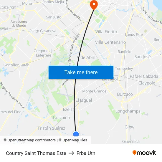 Country Saint Thomas Este to Frba Utn map