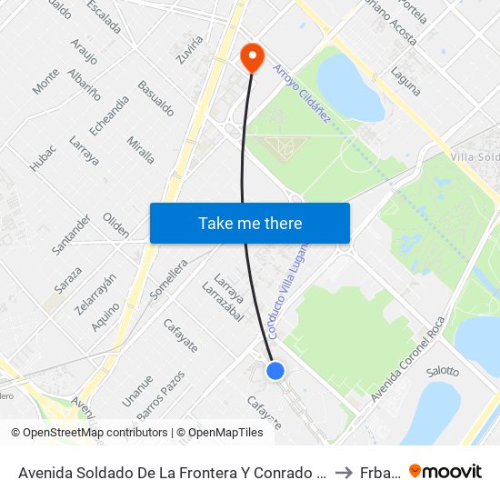 Avenida Soldado De La Frontera Y Conrado Villegas (145 - 185) to Frba Utn map