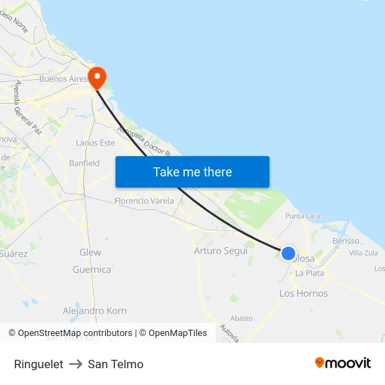 Ringuelet to San Telmo map