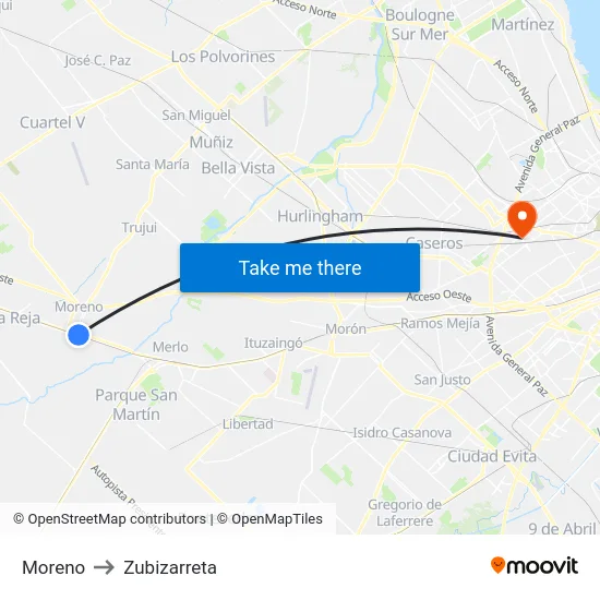 Moreno to Zubizarreta map