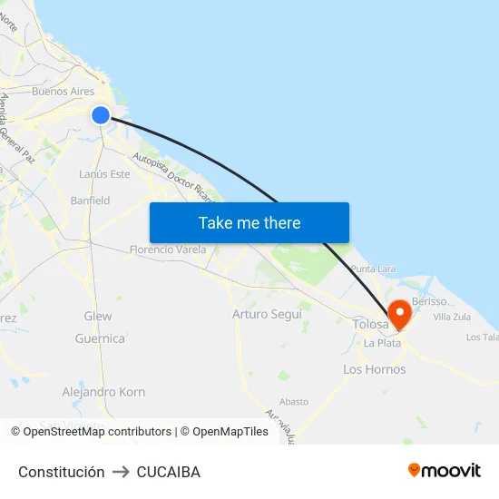 Constitución to CUCAIBA map