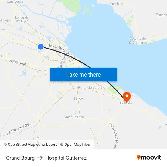 Grand Bourg to Hospital Gutierrez map