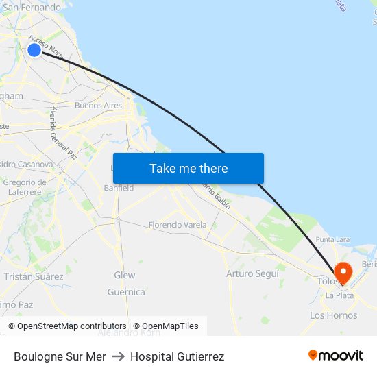 Boulogne Sur Mer to Hospital Gutierrez map