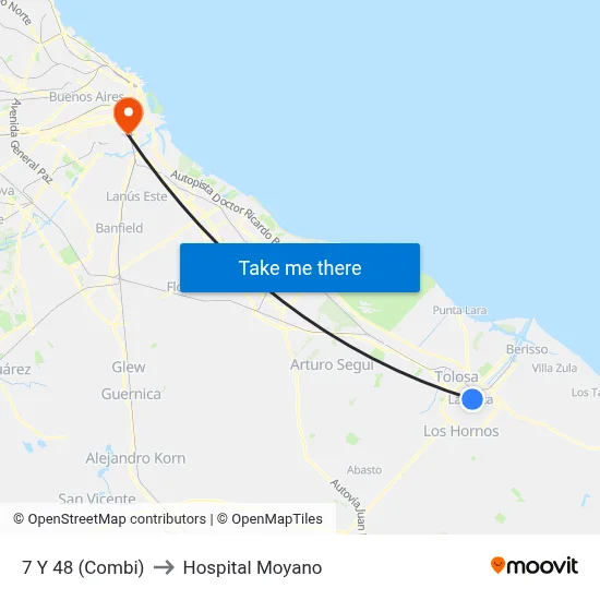 7 Y 48 (Combi) to Hospital Moyano map