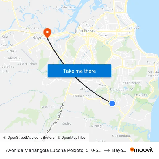 Avenida Mariângela Lucena Peixoto, 510-538 to Bayeux map