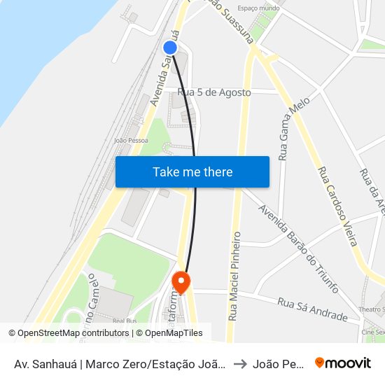 Av. Sanhauá | Marco Zero/Estação João Pessoa 3 to João Pessoa map