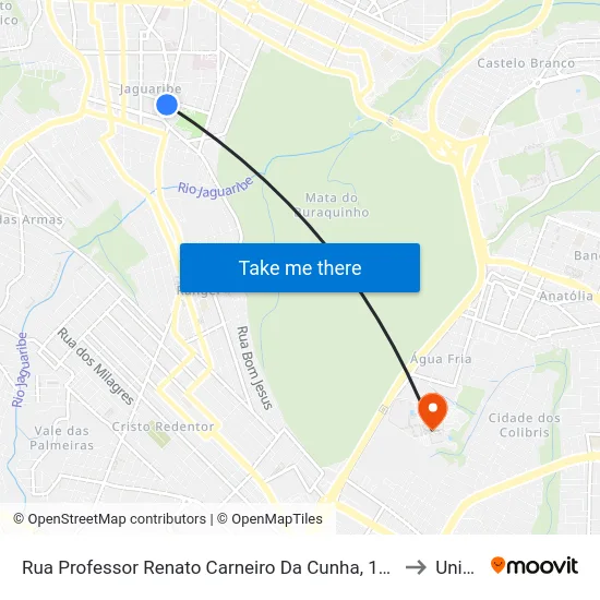 Rua Professor Renato Carneiro Da Cunha, 130 to Unipê map