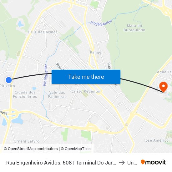 Rua Engenheiro Ávidos, 608 | Terminal Do Jardim Planalto to Unipê map