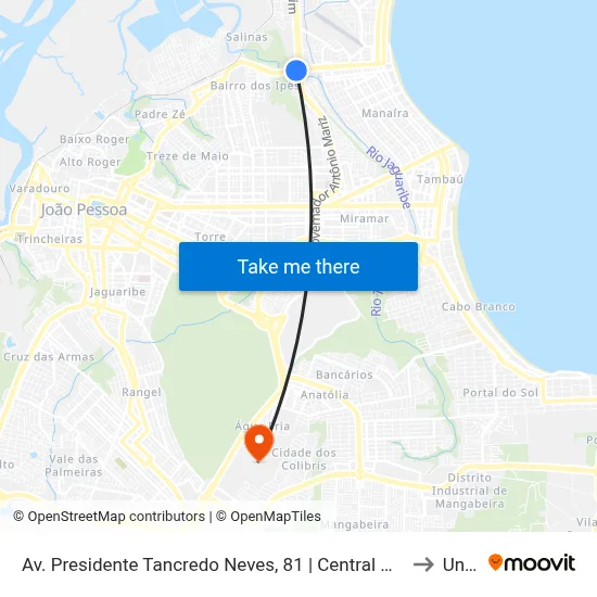 Av. Presidente Tancredo Neves, 81 | Central Da Construção to Unipê map