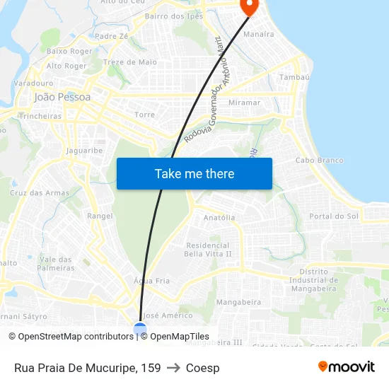 Rua Praia De Mucuripe, 159 to Coesp map