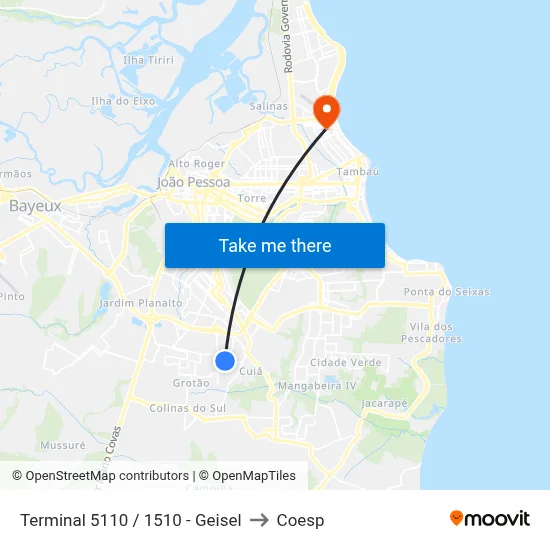 Terminal 5110 / 1510 - Geisel to Coesp map