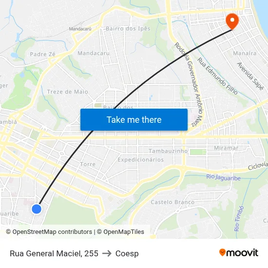 Rua General Maciel, 255 to Coesp map