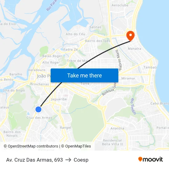 Av. Cruz Das Armas, 693 to Coesp map