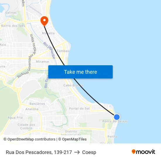 Rua Dos Pescadores, 139-217 to Coesp map