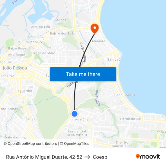 Rua Antônio Miguel Duarte, 42-52 to Coesp map
