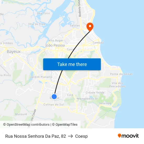 Rua Nossa Senhora Da Paz, 82 to Coesp map