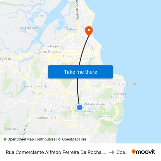 Rua Comerciante Alfredo Ferreira Da Rocha, 2505 to Coesp map