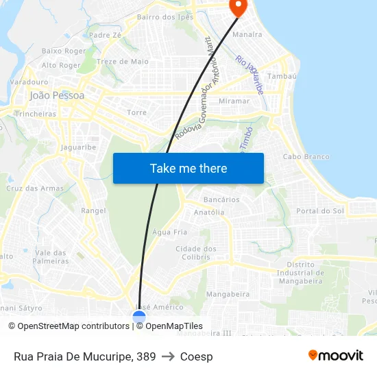 Rua Praia De Mucuripe, 389 to Coesp map