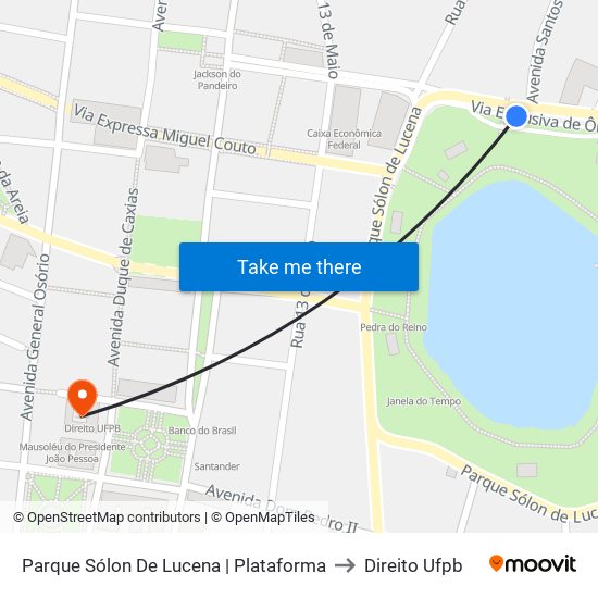 Parque Sólon De Lucena | Plataforma to Direito Ufpb map