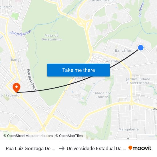 Rua Luiz Gonzaga De Andrade, 112-130 to Universidade Estadual Da Paraíba - Campus V map