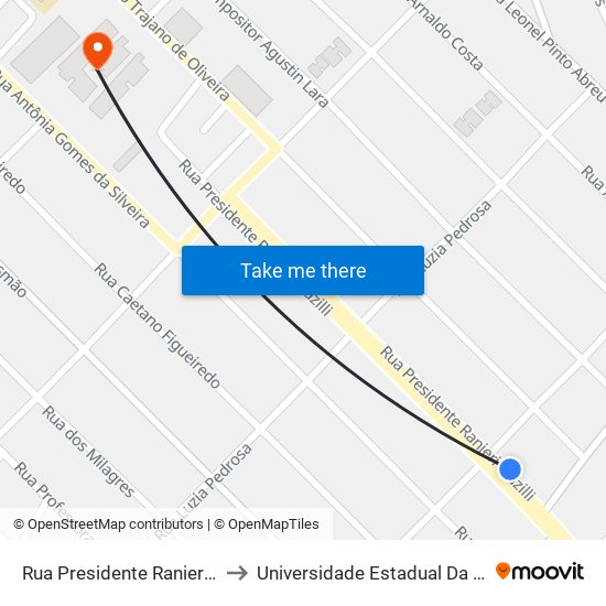 Rua Presidente Ranieri Mazilli, 387-465 to Universidade Estadual Da Paraíba - Campus V map