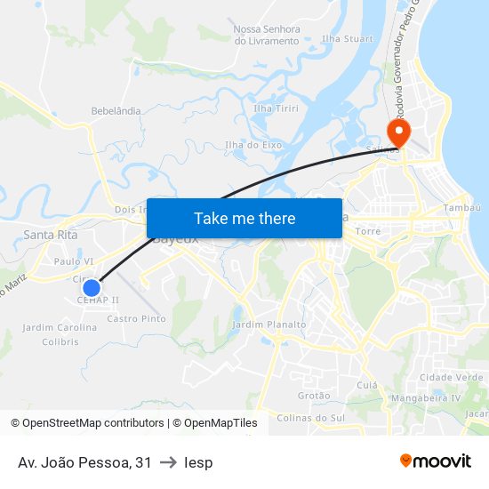 Av. João Pessoa, 31 to Iesp map