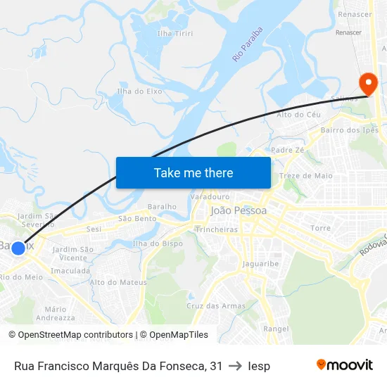 Rua Francisco Marquês Da Fonseca, 31 to Iesp map