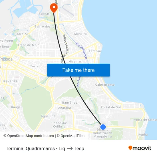 Terminal Quadramares - Liq to Iesp map