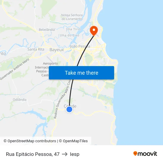 Rua Epitácio Pessoa, 47 to Iesp map