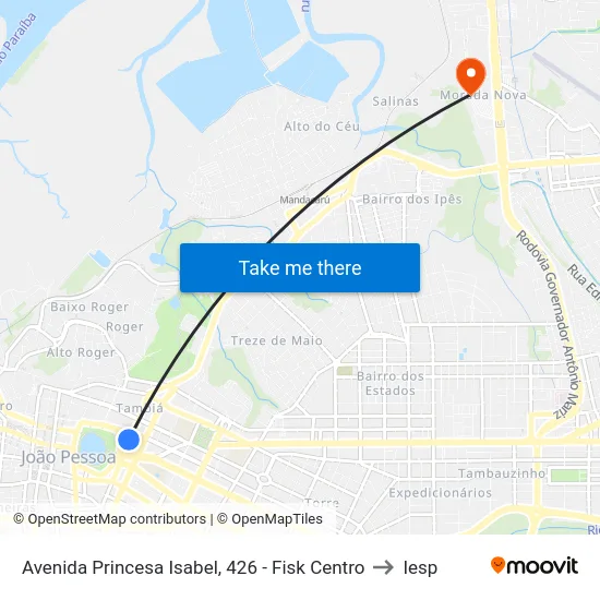 Avenida Princesa Isabel, 426 - Fisk Centro to Iesp map