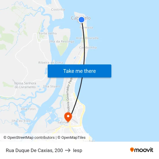 Rua Duque De Caxias, 200 to Iesp map