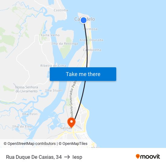 Rua Duque De Caxias, 34 to Iesp map