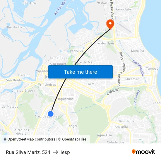 Rua Silva Mariz, 524 to Iesp map