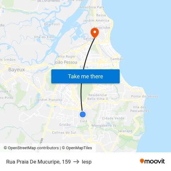 Rua Praia De Mucuripe, 159 to Iesp map