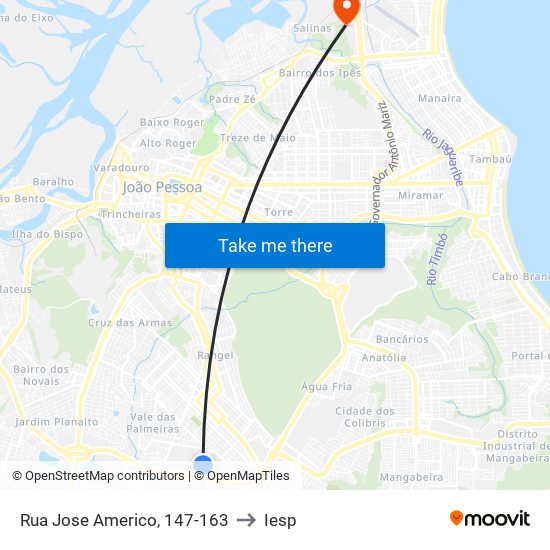 Rua Jose Americo, 147-163 to Iesp map