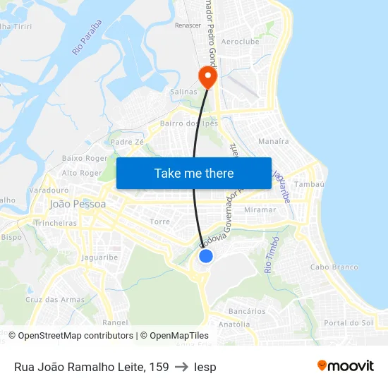 Rua João Ramalho Leite, 159 to Iesp map