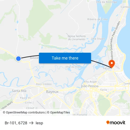 Br-101, 6728 to Iesp map