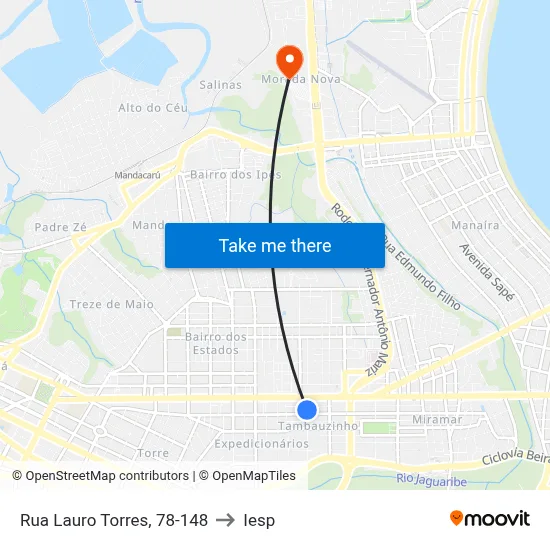 Rua Lauro Torres, 78-148 to Iesp map