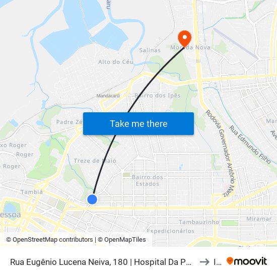 Rua Eugênio Lucena Neiva, 180 | Hospital Da Polícia Militar General Edson Ramalho/Pb Prev to Iesp map