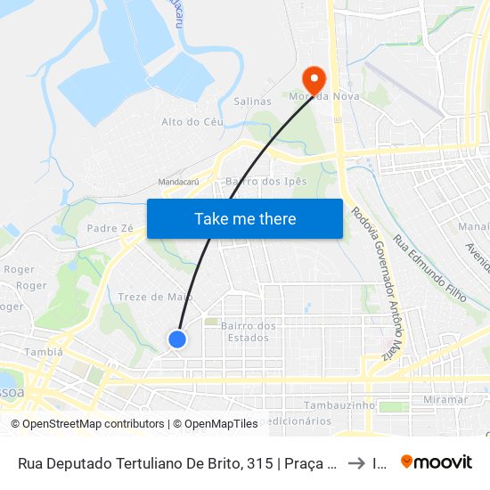 Rua Deputado Tertuliano De Brito, 315 | Praça Assis Chateaubriand to Iesp map