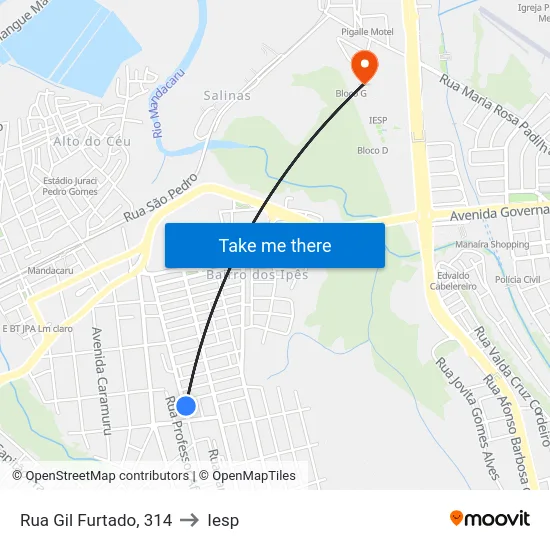 Rua Gil Furtado, 314 to Iesp map