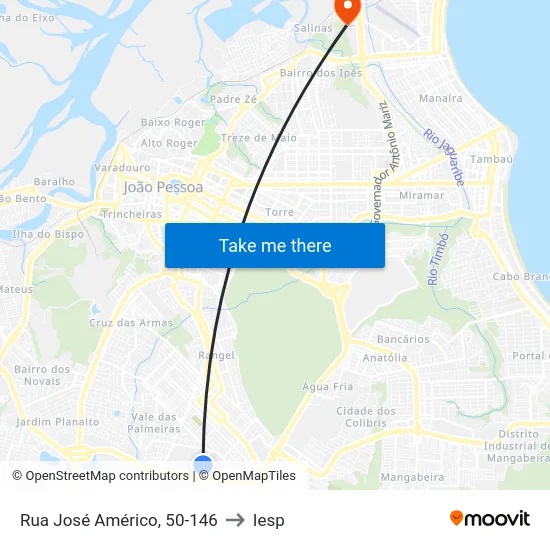Rua José Américo, 50-146 to Iesp map