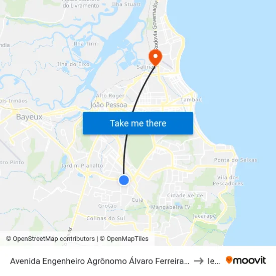 Avenida Engenheiro Agrônomo Álvaro Ferreira, 76-308 to Iesp map