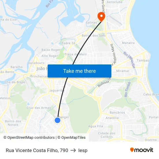 Rua Vicente Costa Filho, 790 to Iesp map