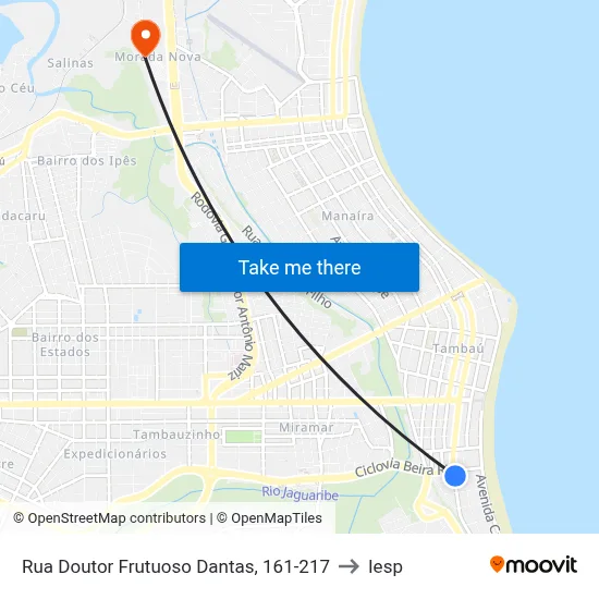 Rua Doutor Frutuoso Dantas, 161-217 to Iesp map