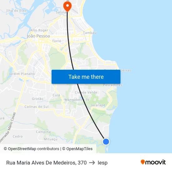 Rua Maria Alves De Medeiros, 370 to Iesp map