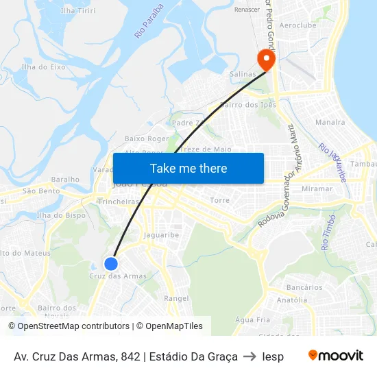 Av. Cruz Das Armas, 842 | Estádio Da Graça to Iesp map