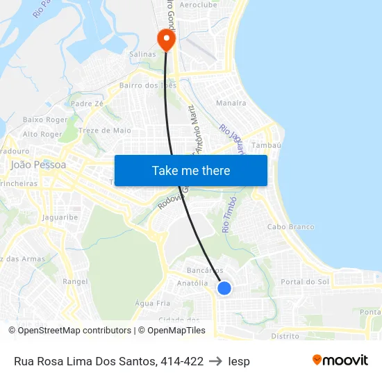 Rua Rosa Lima Dos Santos, 414-422 to Iesp map