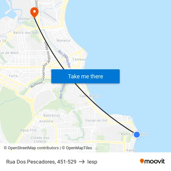 Rua Dos Pescadores, 451-529 to Iesp map